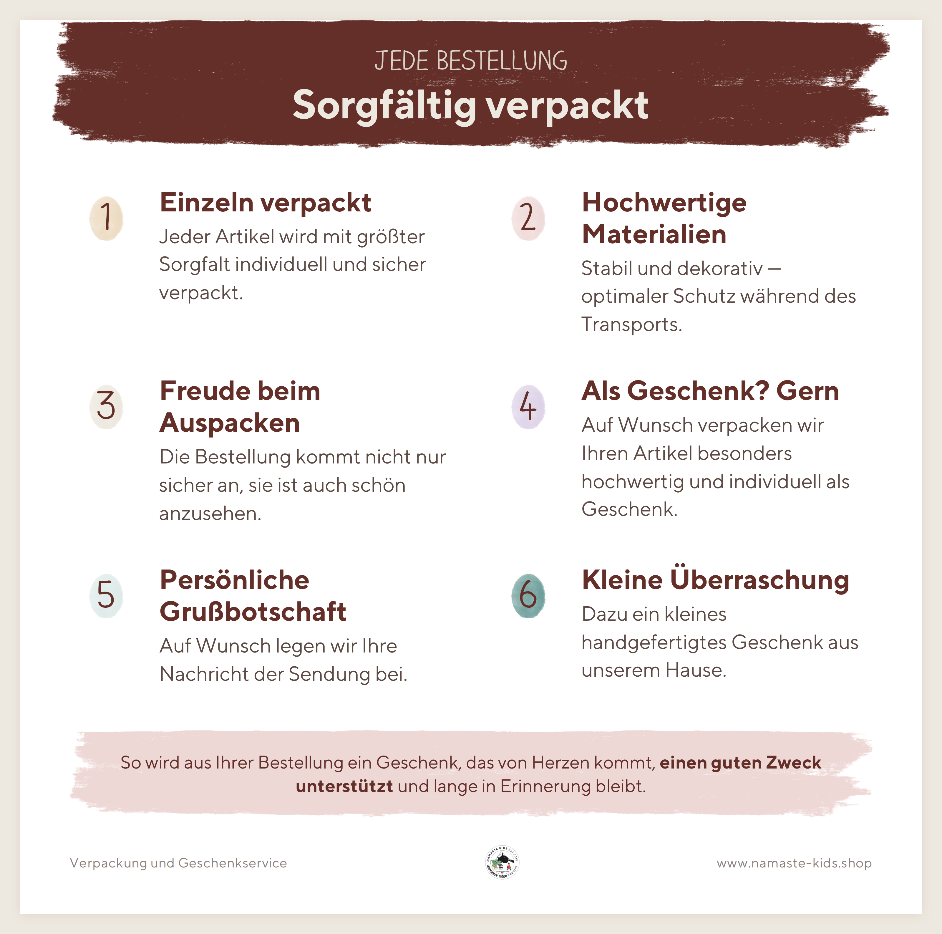 Verpackung und Geschenkservice