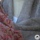 Kaschmirtuch "Chhat" (छात) – Grau, handgewebt