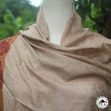 Kaschmirtuch "Pratham" (प्रथम) – Beige, handgewebt