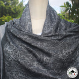 Pashminaschal "Kakakuli" (कककुली) – Grau, handgewebt