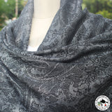 Pashminaschal "Kakakuli" (कककुली) – Grau, handgewebt