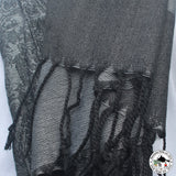 Pashminaschal "Kakakuli" (कककुली) – Grau, handgewebt