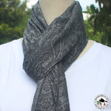Pashminaschal "Kakakuli" (कककुली) – Grau, handgewebt