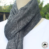 Pashminaschal "Kakakuli" (कककुली) – Grau, handgewebt
