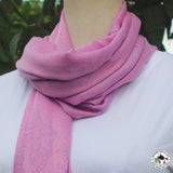 Pashminaschal "Thekitola" (ठेकितोला) – Rosa, handgewebt