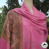 Kaschmirtuch "Sarva" (सर्व) – Lila, handgewebt