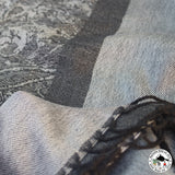 Pashminaschal "Kakakuli" (कककुली) – Grau, handgewebt
