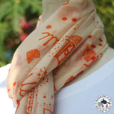 Kaschmirtuch "Jhilmila" – Beige, handgewebt