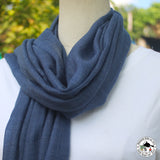 Kaschmirtuch "Chame" – Blau, handgewebt