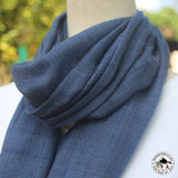 Kaschmirtuch "Chame" – Blau, handgewebt