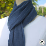 Kaschmirtuch "Chame" – Blau, handgewebt