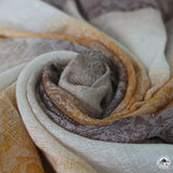 Kaschmirtuch "Mandala" (मण्डल) – Beige, handgewebt
