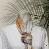 Kaschmirtuch "Mandala" (मण्डल) – Beige, handgewebt