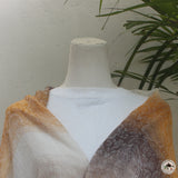 Kaschmirtuch "Mandala" (मण्डल) – Beige, handgewebt