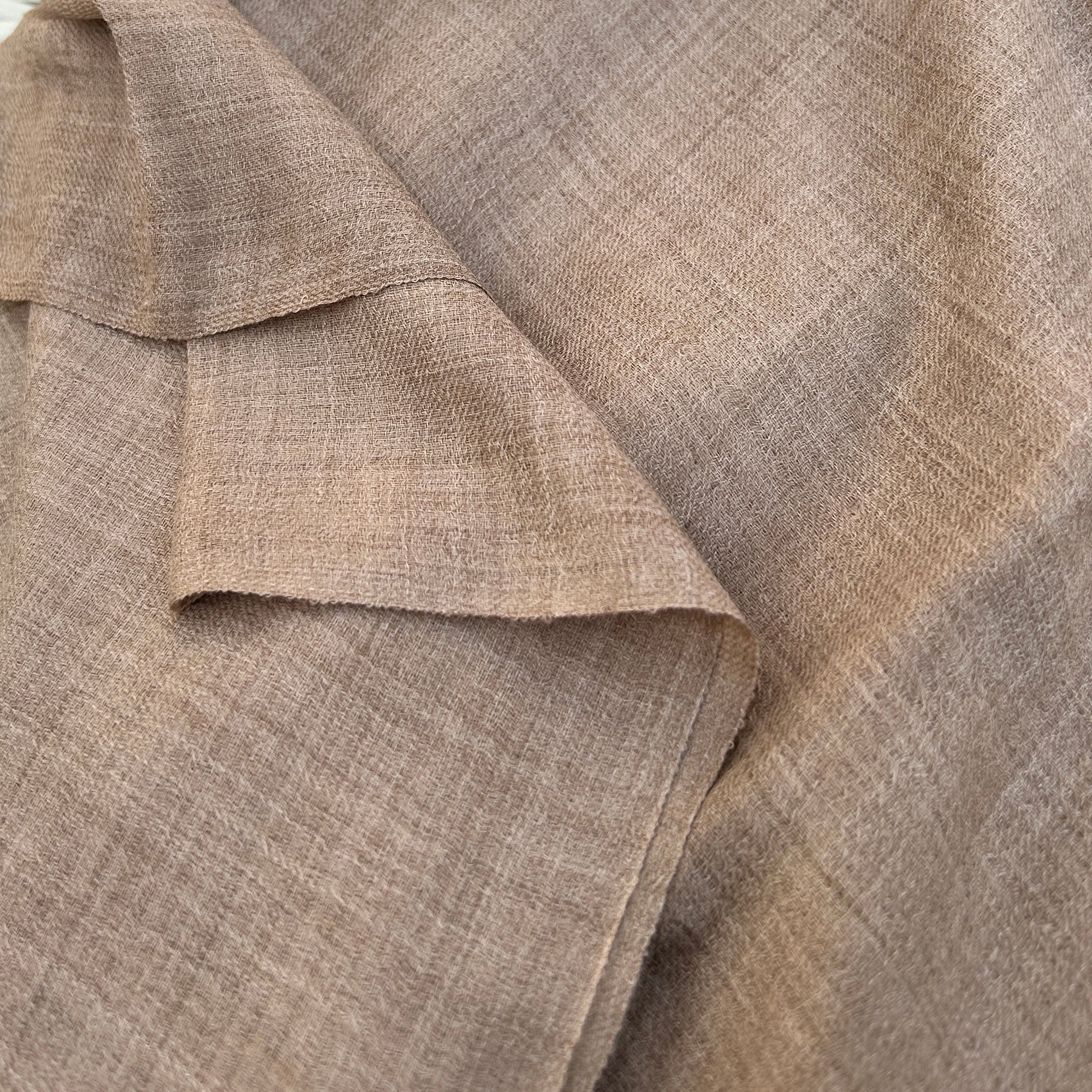 Kaschmirtuch "Tare" (तारे) – Beige, handgewebt
