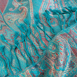 Seidenschal "Gudiya" (गुडिय) – Blau, handgewebt