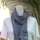 Schal "Nilgiri" – Blau, handgewebt