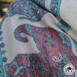 Kaschmirtuch "Gajraj" (गजराज) – Beige, handgewebt