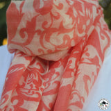 Kaschmirtuch "Rasbari" (रसबरी) – Rosa, handgewebt