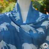 Kaschmirtuch "Falam" (फलाम) – Blau, handgewebt