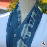 Kaschmirtuch "Falam" (फलाम) – Blau, handgewebt