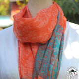 Kaschmirtuch "Shoth" (शोथ) – Orange, handgewebt