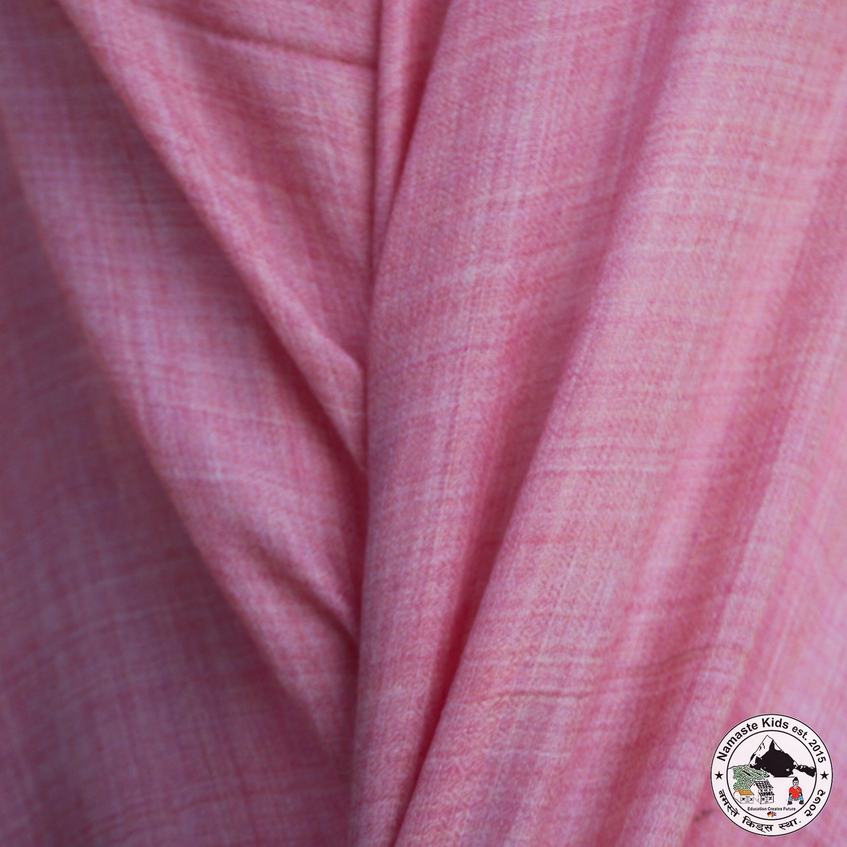 Kaschmirtuch "Vanaspati" (वनस्पति) – Rosa, handgewebt