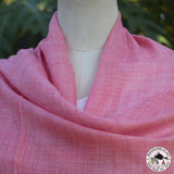 Kaschmirtuch "Vanaspati" (वनस्पति) – Rosa, handgewebt