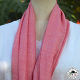 Kaschmirtuch "Vanaspati" (वनस्पति) – Rosa, handgewebt