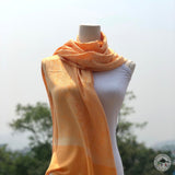 Pashminaschal "Muchu" (मुचू) – Orange, handgewebt