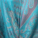 Seidenschal "Gudiya" (गुडिय) – Blau, handgewebt