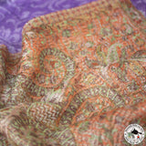 Kaschmirtuch "Padatra" (पदात्र) – Lila, handgewebt