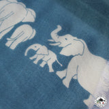 Kaschmirtuch "Falam" (फलाम) – Blau, handgewebt
