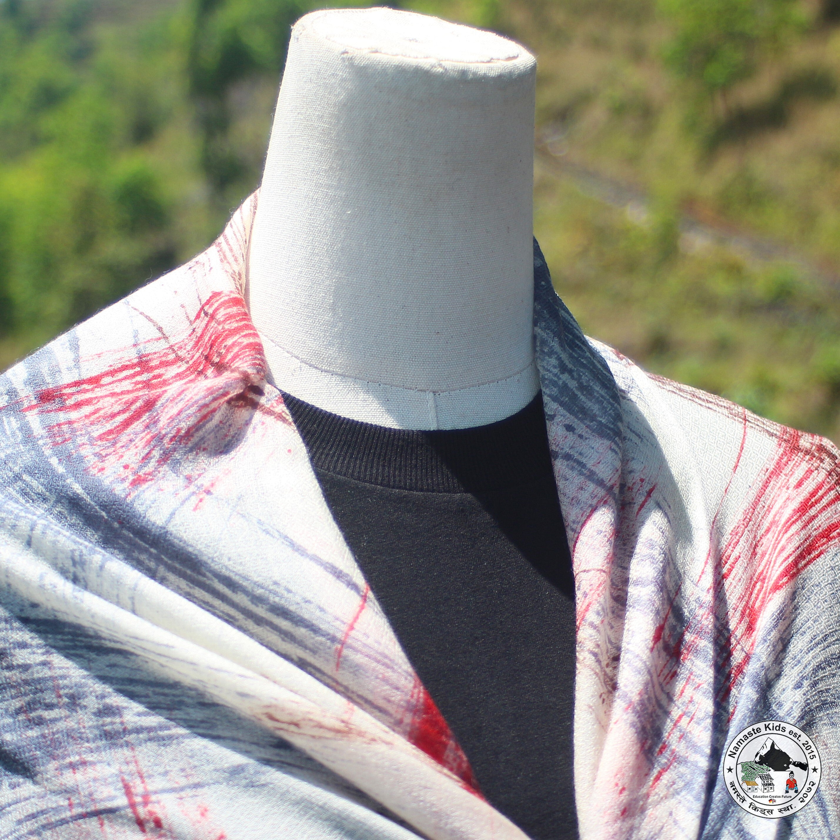 Kaschmirtuch "Kachuwa" (कचुवा) – Rot, handgewebt