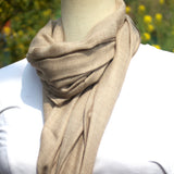 Kaschmirtuch "Tare" (तारे) – Beige, handgewebt