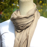 Kaschmirtuch "Tare" (तारे) – Beige, handgewebt