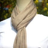 Kaschmirtuch "Tare" (तारे) – Beige, handgewebt