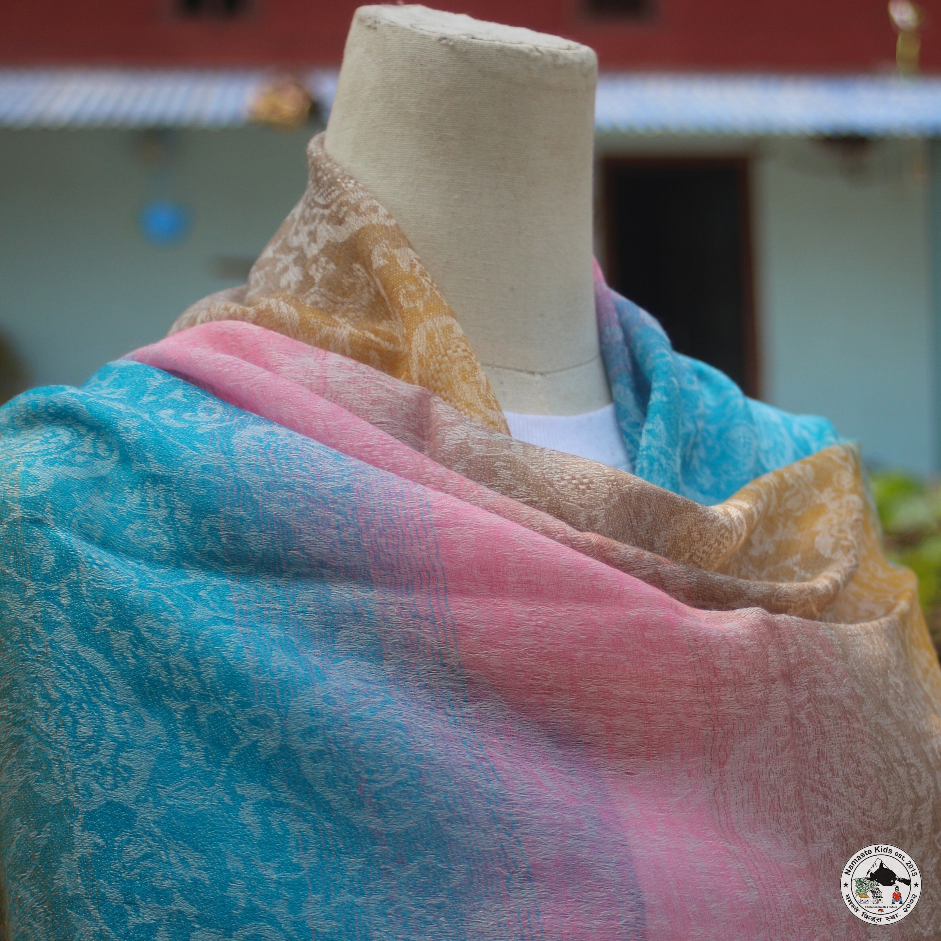 Kaschmirtuch "Avidya" – Beige, handgewebt