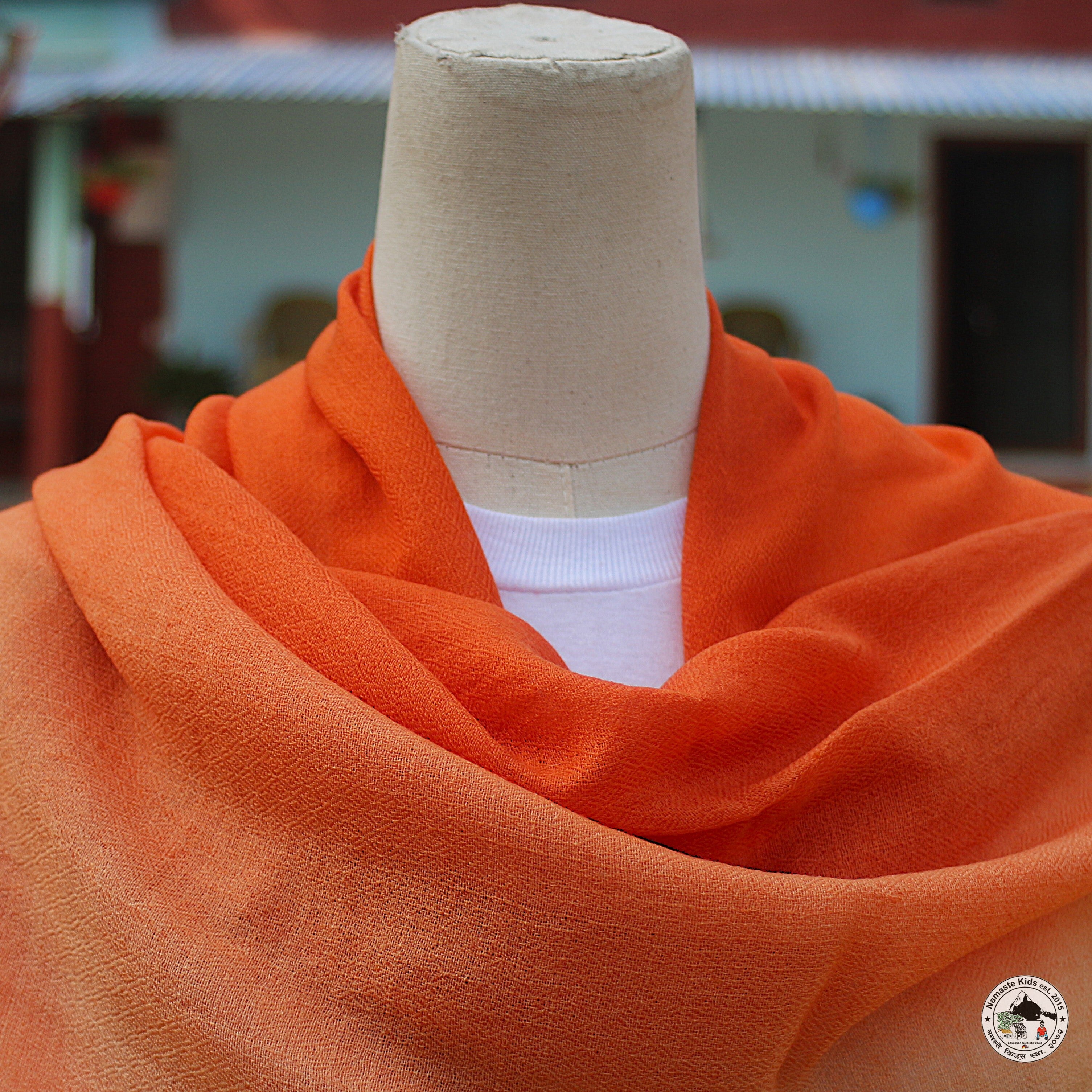 Kaschmirtuch "Manari" – Orange, handgewebt