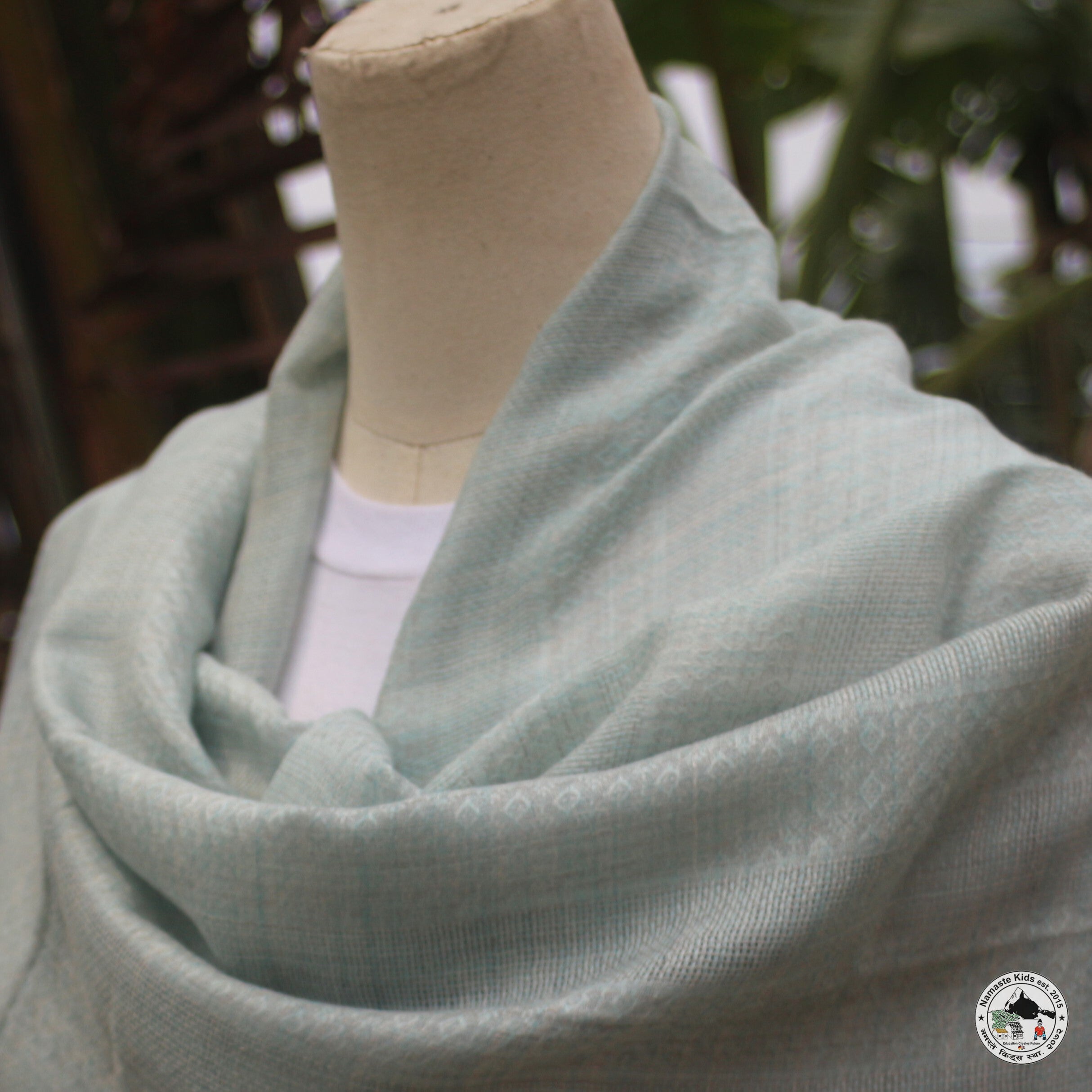 Kaschmirtuch "Gokul" – Blau, 100 % Kaschmir, handgewebt
