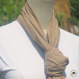 Kaschmirtuch "Haati" – Beige, handgewebt