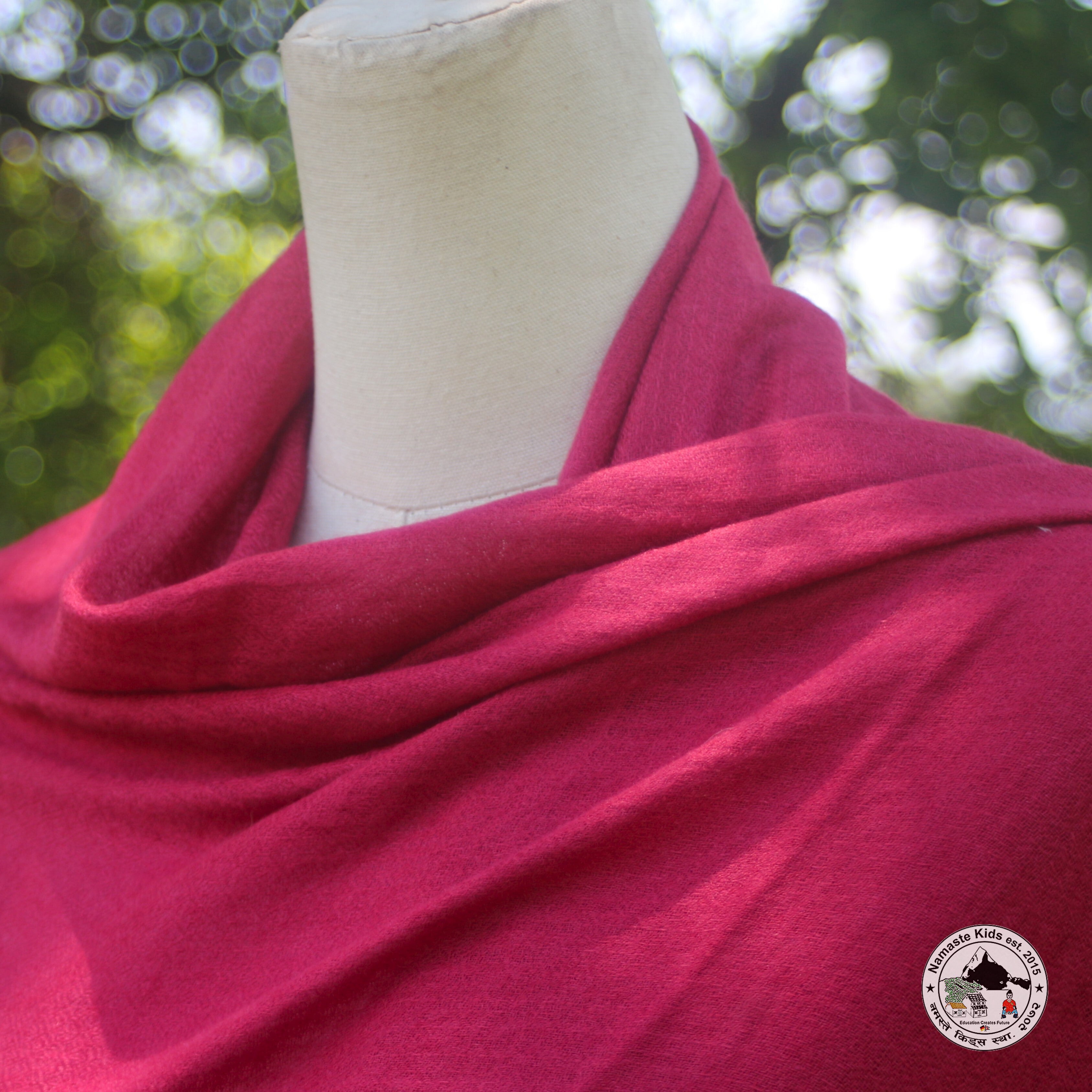 Kaschmirtuch "Raktaful" – Rosa, 100 % Kaschmir, handgewebt