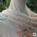 Kaschmirtuch "Fuljhari" (फुल्झारी) – Weiß, handgewebt