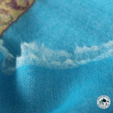 Kaschmirtuch "Sarara" (सरर) – Blau, handgewebt