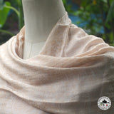 Kaschmirtuch "Fulkumari" (फूलकुमारी) – Beige, handgewebt