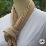 Kaschmirtuch "Fulkumari" (फूलकुमारी) – Beige, handgewebt