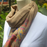 Kaschmirtuch "Mautey" (मौतेय) – Braun, handgewebt