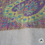 Kaschmirtuch "Fulkumari" (फूलकुमारी) – Beige, handgewebt