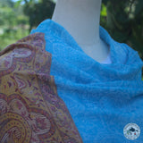 Kaschmirtuch "Jhatka" (झट्का) – Blau, handgewebt