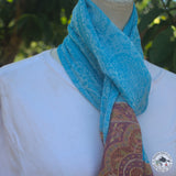 Kaschmirtuch "Jhatka" (झट्का) – Blau, handgewebt